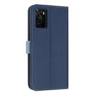 For OPPO A55s 5G Japan Metal Bow Leather Phone Case with Hand Strap(Dark Blue) - 3
