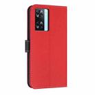 For OPPO A77 4G / A57 4G Global Metal Bow Leather Phone Case with Hand Strap(Red) - 3