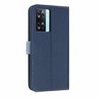 For OPPO A77 4G / A57 4G Global Metal Bow Leather Phone Case with Hand Strap(Dark Blue) - 3