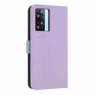 For OPPO A77 4G / A57 4G Global Metal Bow Leather Phone Case with Hand Strap(Purple) - 3