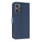 For OPPO Reno7 A / Reno9 A Metal Bow Leather Phone Case with Hand Strap(Dark Blue) - 3