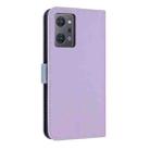 For OPPO Reno7 A / Reno9 A Metal Bow Leather Phone Case with Hand Strap(Purple) - 3