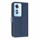 For OPPO Reno11 F / F21 Pro India Metal Bow Leather Phone Case with Hand Strap(Dark Blue) - 3