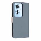 For OPPO Reno11 F / F21 Pro India Metal Bow Leather Phone Case with Hand Strap(Light Blue) - 3