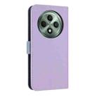 For OPPO Reno12 F Global Metal Bow Leather Phone Case with Hand Strap(Purple) - 3