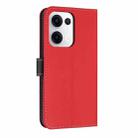For OPPO Reno13 5G Metal Bow Leather Phone Case with Hand Strap(Red) - 3