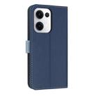 For OPPO Reno13 5G Metal Bow Leather Phone Case with Hand Strap(Dark Blue) - 3