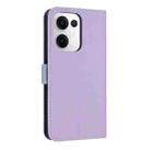 For OPPO Reno13 5G Metal Bow Leather Phone Case with Hand Strap(Purple) - 3