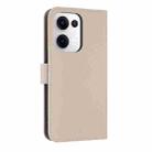 For OPPO Reno13 5G Metal Bow Leather Phone Case with Hand Strap(Apricot) - 3