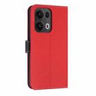 For OPPO Reno13 Pro 5G Metal Bow Leather Phone Case with Hand Strap(Red) - 3