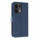 For OPPO Reno13 Pro 5G Metal Bow Leather Phone Case with Hand Strap(Dark Blue) - 3