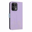 For OPPO Reno13 Pro 5G Metal Bow Leather Phone Case with Hand Strap(Purple) - 3
