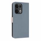 For OPPO Reno13 Pro 5G Metal Bow Leather Phone Case with Hand Strap(Light Blue) - 3