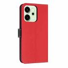 For OPPO Reno14 5G Metal Bow Leather Phone Case with Hand Strap(Red) - 3
