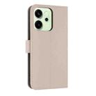 For OPPO Reno14 Pro 5G Metal Bow Leather Phone Case with Hand Strap(Apricot) - 3