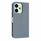 For OPPO Reno14 Pro 5G Metal Bow Leather Phone Case with Hand Strap(Light Blue) - 3