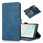 For Samsung Galaxy Note 10 Plus Retro Magnetic Closing Clasp Horizontal Flip Leather Case with Holder & Card Slots & Photo Frame & Wallet(Navy Blue) - 1