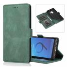 For Samsung Galaxy S9 Retro Magnetic Closing Clasp Horizontal Flip Leather Case with Holder & Card Slots & Photo Frame & Wallet(Green) - 1