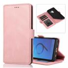 For Samsung Galaxy S9 Retro Magnetic Closing Clasp Horizontal Flip Leather Case with Holder & Card Slots & Photo Frame & Wallet(Rose Gold) - 1