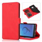 For Samsung Galaxy S9 Retro Magnetic Closing Clasp Horizontal Flip Leather Case with Holder & Card Slots & Photo Frame & Wallet(Red) - 1