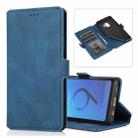 For Samsung Galaxy S9 Retro Magnetic Closing Clasp Horizontal Flip Leather Case with Holder & Card Slots & Photo Frame & Wallet(Navy Blue) - 1