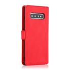 For Samsung Galaxy S10 Retro Magnetic Closing Clasp Horizontal Flip Leather Case with Holder & Card Slots & Photo Frame & Wallet(Red) - 3