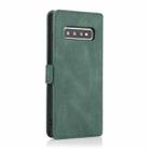 For Samsung Galaxy S10 Plus Retro Magnetic Closing Clasp Horizontal Flip Leather Case with Holder & Card Slots & Photo Frame & Wallet(Green) - 3