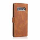 For Samsung Galaxy S10 Plus Retro Magnetic Closing Clasp Horizontal Flip Leather Case with Holder & Card Slots & Photo Frame & Wallet(Brown) - 3