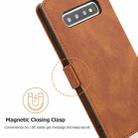 For Samsung Galaxy S10 Plus Retro Magnetic Closing Clasp Horizontal Flip Leather Case with Holder & Card Slots & Photo Frame & Wallet(Brown) - 7