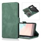 For Samsung Galaxy S10e Retro Magnetic Closing Clasp Horizontal Flip Leather Case with Holder & Card Slots & Photo Frame & Wallet(Green) - 1