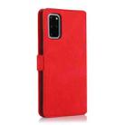 For Samsung Galaxy S20  5G Retro Magnetic Closing Clasp Horizontal Flip Leather Case with Holder & Card Slots & Photo Frame & Wallet(Red) - 3