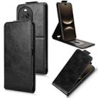 For Huawei nova 14 Magnetic Vertical Flip Leather Phone Case with Buckle(Black) - 1