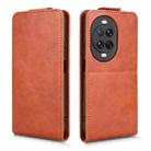 For Huawei nova 14 Magnetic Vertical Flip Leather Phone Case with Buckle(Brown) - 2