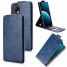 For Huawei nova Y73 / Enjoy 80 Magnetic Vertical Flip Leather Phone Case with Buckle(Blue) - 1