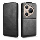 For Huawei Pura 80 Pro 5G Magnetic Vertical Flip Leather Phone Case with Buckle(Black) - 2
