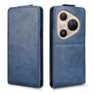 For Huawei Pura 80 Pro 5G Magnetic Vertical Flip Leather Phone Case with Buckle(Blue) - 2