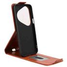 For Huawei Pura 80 Pro 5G Magnetic Vertical Flip Leather Phone Case with Buckle(Brown) - 3