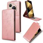 For Huawei Pura 80 Ultra 5G Magnetic Vertical Flip Leather Phone Case with Buckle(Rose Gold) - 1