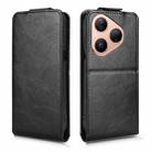 For Huawei Pura 80 5G Magnetic Vertical Flip Leather Phone Case with Buckle(Black) - 2