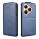 For Huawei Pura 80 5G Magnetic Vertical Flip Leather Phone Case with Buckle(Blue) - 2