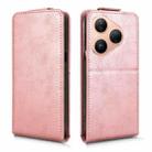For Huawei Pura 80 5G Magnetic Vertical Flip Leather Phone Case with Buckle(Rose Gold) - 2