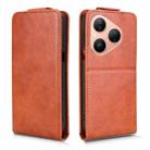 For Huawei Pura 80 5G Magnetic Vertical Flip Leather Phone Case with Buckle(Brown) - 2