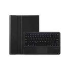 For Xiaomi Redmi Pad 2 2025 A0N15-A Ultra-thin Detachable Bluetooth Keyboard Leather Tablet Case with Touchpad(Black) - 1