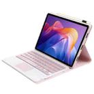 For Xiaomi Redmi Pad 2 2025 A0N15-A Ultra-thin Detachable Bluetooth Keyboard Leather Tablet Case with Touchpad(Pink White) - 3