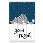 For Xiaomi Redmi Pad 2 Custer Painted 3-Fold Stand Leather Smart Tablet Case(Lazy Cat) - 2