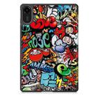 For Xiaomi Redmi Pad 2 Custer Painted 3-Fold Stand Leather Smart Tablet Case(Graffiti) - 3