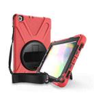 For Samsung Tab A 8.0(2019) T290 / T295 Shockproof Colorful Silicone + PC Protective Case with Holder & Hand Grip Strap(Red) - 1