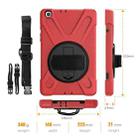 For Samsung Tab A 8.0(2019) T290 / T295 Shockproof Colorful Silicone + PC Protective Case with Holder & Hand Grip Strap(Red) - 2