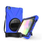 For Samsung Tab A 8.0(2019) T290 / T295 Shockproof Colorful Silicone + PC Protective Case with Holder & Hand Grip Strap(Blue) - 1