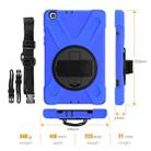 For Samsung Tab A 8.0(2019) T290 / T295 Shockproof Colorful Silicone + PC Protective Case with Holder & Hand Grip Strap(Blue) - 2